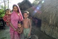 Family portrait Bangladeshi mother with children Royalty Free Stock Photo