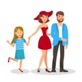 Family Portrait Cartoon Flat Vector Illustration Royalty Free Stock Photo