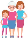 Family portrait Daughter mother and grandmother three generation Royalty Free Stock Photo