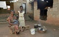 Family portrait of Ghanian mother and children Royalty Free Stock Photo