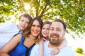 Family portrait of happy parents with children Royalty Free Stock Photo