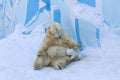 Polar bear with cub. Mother love. Royalty Free Stock Photo