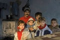 Family Portrait of poor Roma Gypsies, Romania Royalty Free Stock Photo