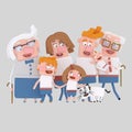Family posing photography 3D