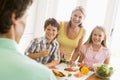 Family Preparing meal,mealtime Together Royalty Free Stock Photo