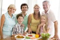 Family Preparing meal,mealtime Together