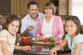 Family Preparing Meal Together Royalty Free Stock Photo