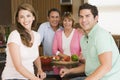 Family Preparing A Meal Together