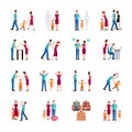 Family Problems Icons Royalty Free Stock Photo