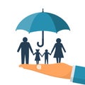 Family protection. Insurance concept.