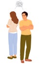 Family quarrel concept married couple having problem in relationship Royalty Free Stock Photo