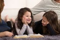 Family Reading the Bible together Royalty Free Stock Photo