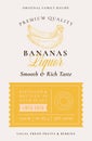 Family Recipe Banana Liquor Acohol Label. Abstract Vector Packaging Design Layout. Modern Typography Banner with Hand