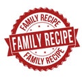 Family recipe grunge rubber stamp