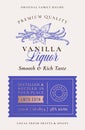 Family Recipe Vanilla Spice Liquor Acohol Label. Abstract Vector Packaging Design Layout. Modern Typography Banner with Royalty Free Stock Photo