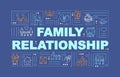 Family relations word concepts banner