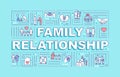 Family relationship word concepts banner Royalty Free Stock Photo