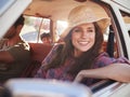 Family Relaxing In Car During Road Trip Royalty Free Stock Photo