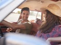 Family Relaxing In Car During Road Trip Royalty Free Stock Photo