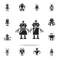 family of robots icon. Detailed set of robot icons. Premium graphic design. One of the collection icons for websites, web design, Royalty Free Stock Photo