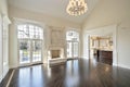 Family room in new construction home