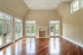 Family room in new construction home Royalty Free Stock Photo