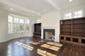 Family room in new construction home Royalty Free Stock Photo