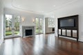 Family room in new construction home Royalty Free Stock Photo