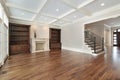 Family room in new construction home Royalty Free Stock Photo