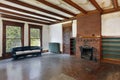 Family room in old abandoned home