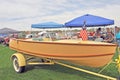 Post War Outboard Runabout & Fishing Boat Royalty Free Stock Photo