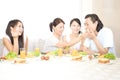 A family's happy breakfirst Royalty Free Stock Photo