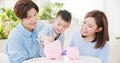 Family saving money concept Royalty Free Stock Photo