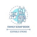 Family scrap book concept icon