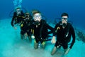 Family of scuba divers