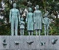 Family sculpture at Gokoku Shrine, Fukuoka city, Japan Royalty Free Stock Photo