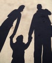 Family shadow silhouette Royalty Free Stock Photo