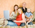 Family shopping online Royalty Free Stock Photo