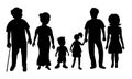 Family silhouette Royalty Free Stock Photo