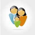 Family silhouette Royalty Free Stock Photo