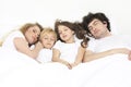 Family sleeping together Royalty Free Stock Photo