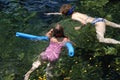 Family snorkeling