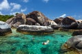 Family snorkeling at tropical water Royalty Free Stock Photo