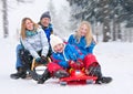 Family-snow-fun 01 Royalty Free Stock Photo