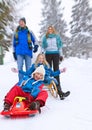 Family-snow-fun 03 Royalty Free Stock Photo