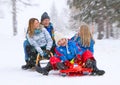 Family-snow-fun 06 Royalty Free Stock Photo
