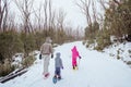 Family Snowshoeing at Lake Mountain Australia