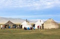 FAMILY AT SONG KUL LAKE IN KYRGYZSTAN