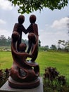 Family statue together Royalty Free Stock Photo