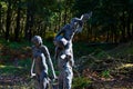 Family statue in the woods of the waterleidingduinen